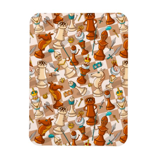 チェスのバトル マグネット (縦)