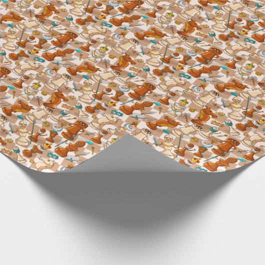 チェスのバトル ラッピングペーパー (角)