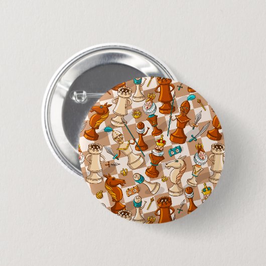 チェスのバトル 缶バッジ (正面&裏面)