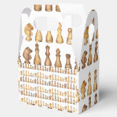 チェスのパターンのラッピング紙 フェイバーボックス (オープン)