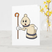 チェスのビショップ カード (黄色い花)