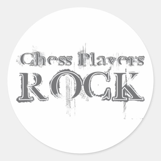 チェスのプレイヤーのロック ラウンドシール (正面)