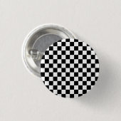 チェスのプレーヤーの白黒 缶バッジ (正面&裏面)