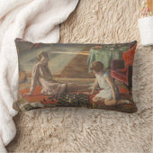 チェスのプレーヤー(John Laavery著) ランバークッション (ブランケット)