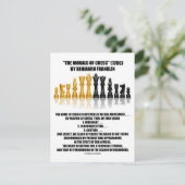 チェスのベンジャミン・フランクリンの反射チェスのモラル 招待状 (スタンド正面)