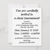 チェスのベンジャミン・フランクリンの反射チェスのモラル 招待状 (裏面)