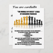 チェスのベンジャミン・フランクリンの反射チェスのモラル 招待状 (正面/裏面)