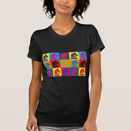 チェスのポップアート Tシャツ (正面)