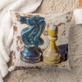 チェスのポーンと騎士 – 退役軍人 クッション (ブランケット)