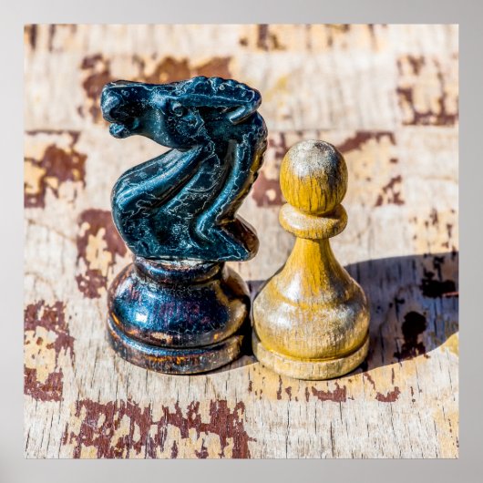 チェスのポーンと騎士 – 退役軍人 ポスター (正面)