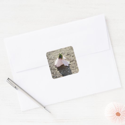 チェスのポーンの花 スクエアシール (封筒)