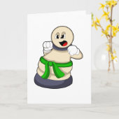 チェスのポーン カード (黄色い花)