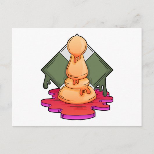 チェスのポーン ポストカード (正面)