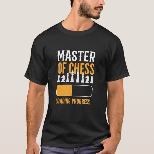 チェスのマスターのロード進捗チェスボードゲーム Tシャツ (正面)