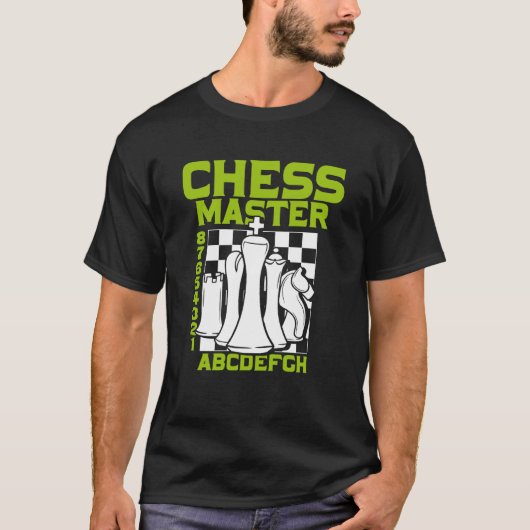 チェスのマスターチェス盤の駒チェックメイトの孫 Tシャツ (正面)