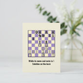 チェスのメイト入力1パズル#2はがき ポストカード (スタンド正面)