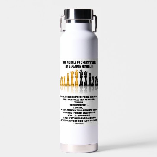 チェスのモラルBenjamin Franklin反射チェス ウォーターボトル (正面)