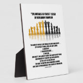 チェスのモラルBenjamin Franklin反射チェス フォトプラーク (側面)