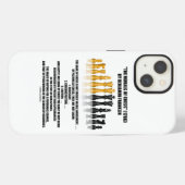 チェスのモラルBenjamin Franklin反射チェス iPhoneケース (裏面横)