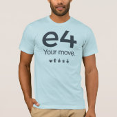 チェスのワイシャツ: e4 tシャツ (正面)