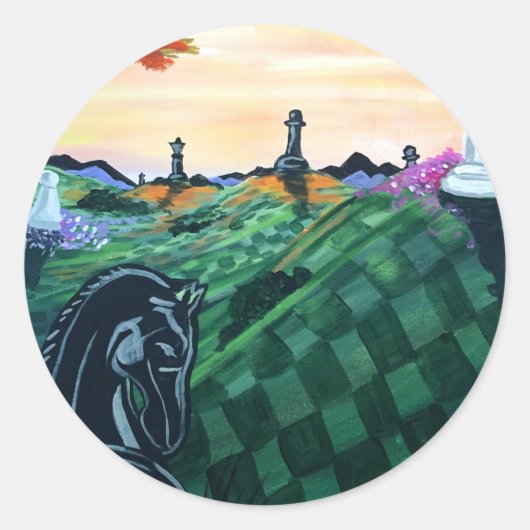 チェスの世界 ラウンドシール (正面)