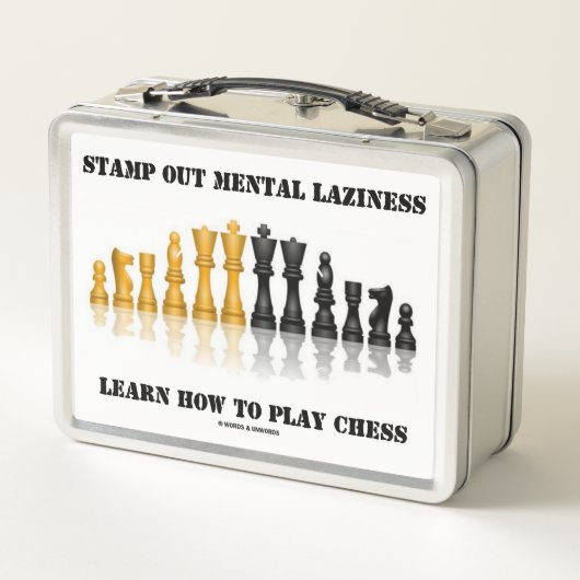 チェスの仕方に精神的な怠学慢さを絞遊り取る メタルランチボックス (裏面)