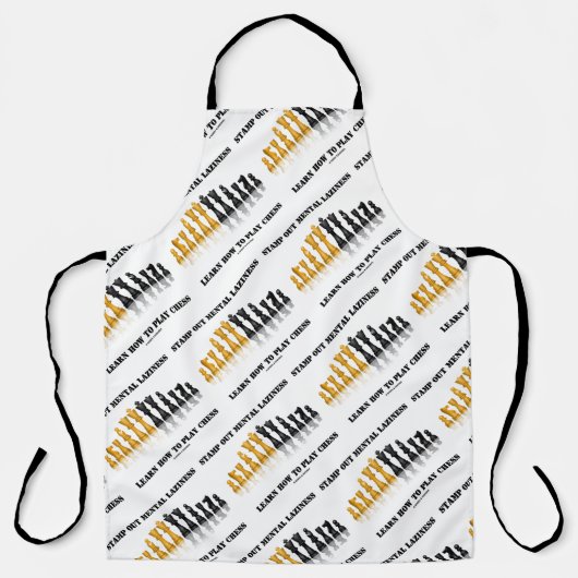 チェスの仕方学で頭の中の怠け癖を遊消す エプロン (正面)