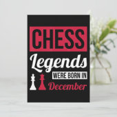 チェスの伝説は12月生まれの誕生日の贈り物です シーズンカード (スタンド正面)