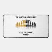 チェスの動きの美しいは後ろ考えにある デスクマット (正面)