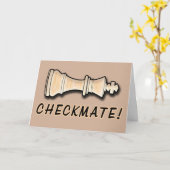 チェスの勝利おめでとうチェックメイト カード (黄色い花)