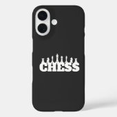 チェスの単語のホワイトピース戦略ゲーエレガントム Case-Mate iPhoneケース (裏面)