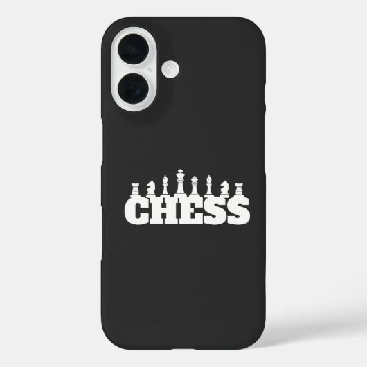 チェスの単語のホワイトピース戦略ゲーエレガントム Case-Mate iPhoneケース (裏面)