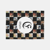 チェスの名写真 フリースブランケット (正面(横))