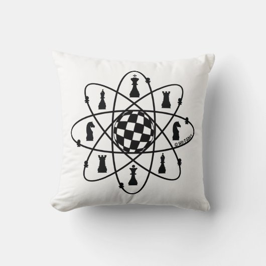 チェスの問題、チェス原子の枕 クッション (正面)