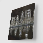 チェスの壁時計 スクエア壁時計 (傾斜)