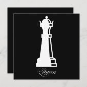 チェスの女王のコスプレ ハロウィン チェス好き 招待状 (正面/裏面)