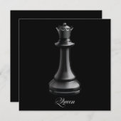 チェスの女王のハロウィン衣装 チェス好き 招待状 (正面/裏面)