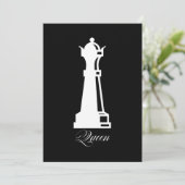 チェスの女王のハロウィン衣装 チェス好き 招待状 (スタンド正面)