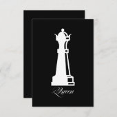 チェスの女王のハロウィン衣装 チェス好き 招待状 (正面/裏面)