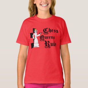 チェスの女王の規則、女の子の青年Tシャツ Tシャツ