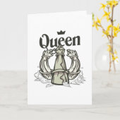 チェスの女王 カード (黄色い花)