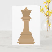 チェスの女王 カード (黄色い花)