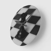 チェスの女王 ラウンド壁時計 (傾斜)