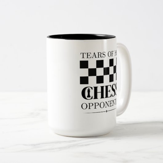 チェスの対戦相手の涙チェス大会 ツートーンマグカップ (正面右)
