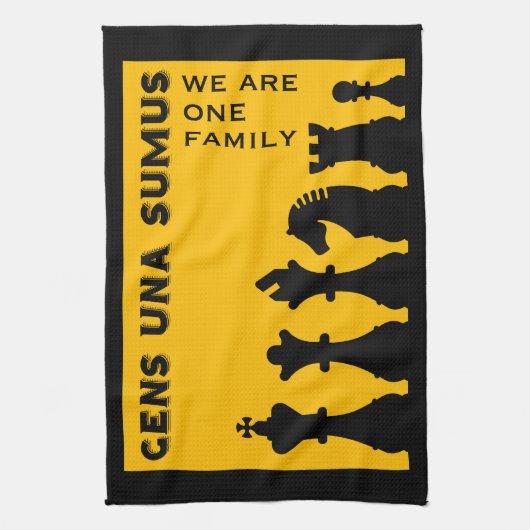 チェスの対戦相手 キッチンタオル (縦)