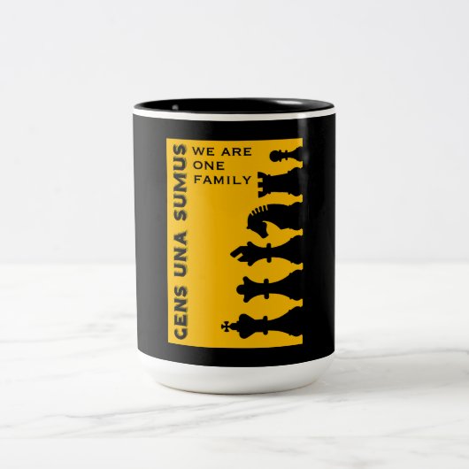 チェスの対戦相手 ツートーンマグカップ (中央)