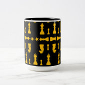 チェスの対戦相手 ツートーンマグカップ (中央)