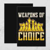 チェスの引用文選択の武器チェスチームプレーヤー 招待状 (正面/裏面)