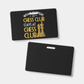 チェスの恋人|チェスクラブのユーモアで何が起こるか バッジ (表裏)