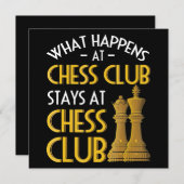 チェスの恋人|チェスクラブのユーモアで何が起こるか 招待状 (正面/裏面)